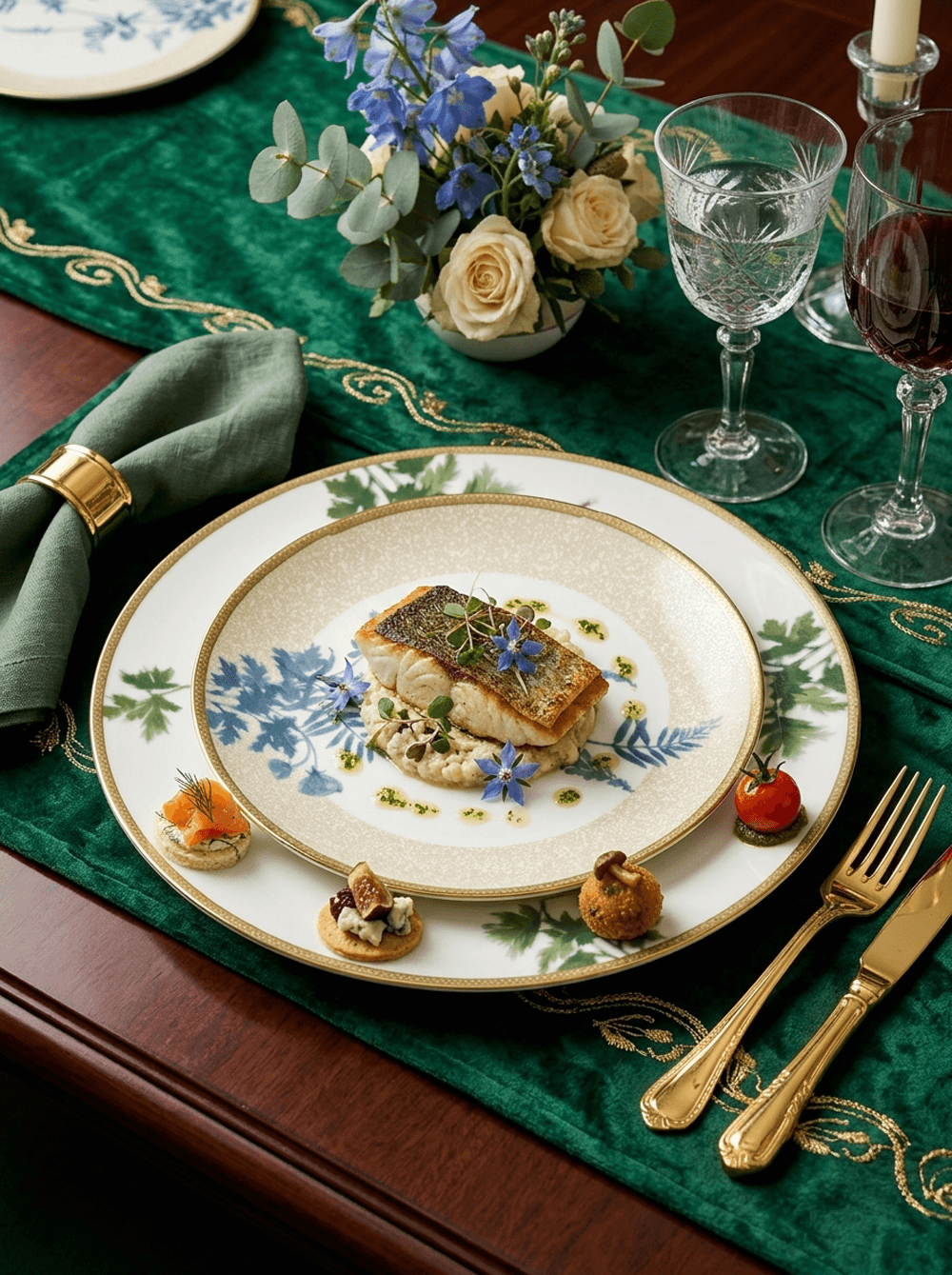 Food Presentably Set On Table