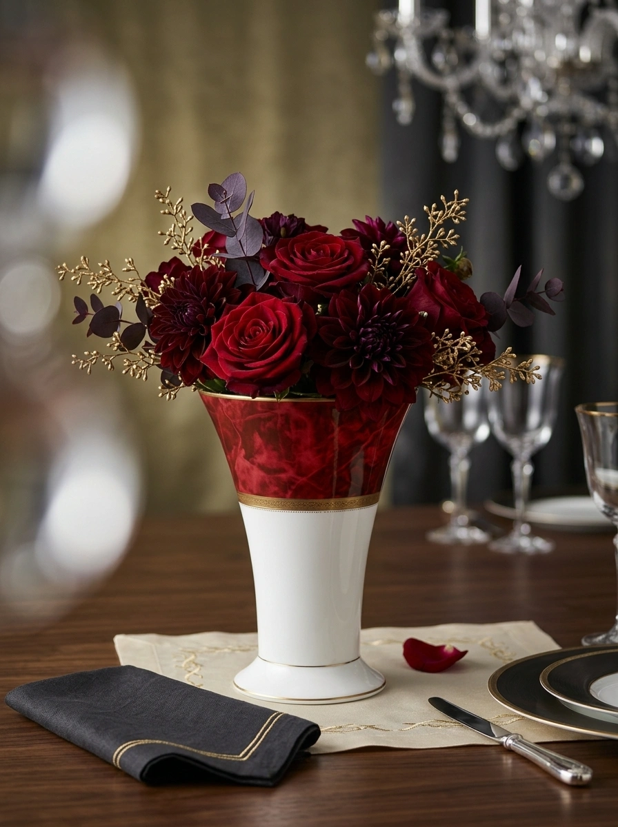 Majestic Red Vase 16 cm - With Gift Box